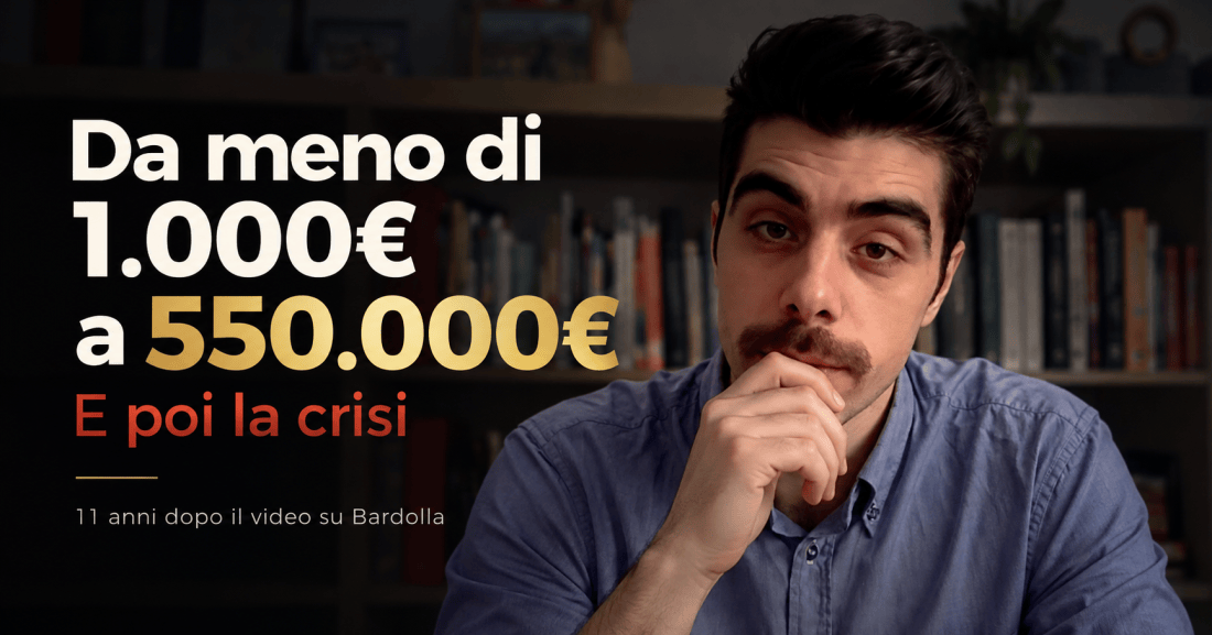 Andrea Lisi nel video del 2015 su Alfio Bardolla, con il confronto tra meno di 1.000 euro di risparmi e 550.000 euro di patrimonio netto nel 2026